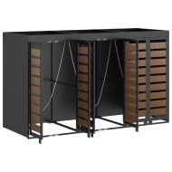 Контейнер за съхранение на 3 коша Антрацит