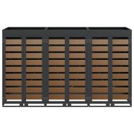 Контейнер за съхранение на 3 коша Антрацит