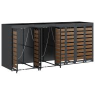 Контейнер за съхранение на 3 коша Антрацит