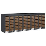 Контейнер за съхранение на 3 коша Антрацит