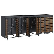 Контейнер за съхранение на 3 коша Антрацит