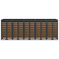 Контейнер за съхранение на 3 коша Антрацит