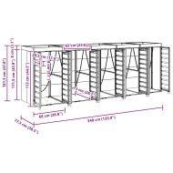 Контейнер за съхранение на 3 коша Антрацит