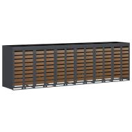 Контейнер за съхранение на 3 коша Антрацит