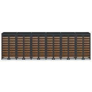 Контейнер за съхранение на 3 коша Антрацит