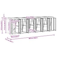 Контейнер за съхранение на 3 коша Антрацит