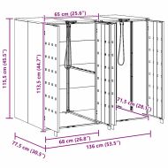 Контейнер за съхранение на 3 коша Антрацит