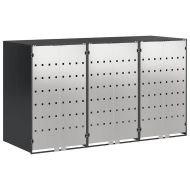 Контейнер за съхранение на 3 коша Антрацит