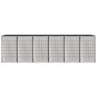 Контейнер за съхранение на 3 коша Антрацит