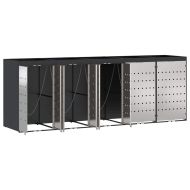 Контейнер за съхранение на 3 коша Антрацит