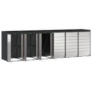 Контейнер за съхранение на 3 коша Антрацит