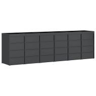 Контейнер за съхранение на 3 коша Антрацит