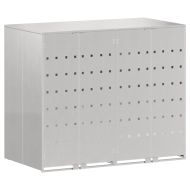 Контейнер за съхранение на 3 коша Сребрист