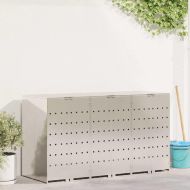 Контейнер за съхранение на 3 коша Сребрист