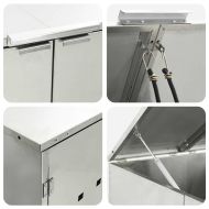 Контейнер за съхранение на 3 коша Сребрист