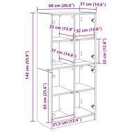 Висок шкаф Дъб 68 x 37 x 142 см Инженерно дърво