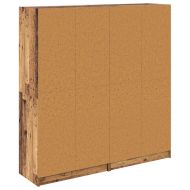 Висок шкаф 2 pcs Старо дърво 136 x 37 x 142 см Инженерно дърво