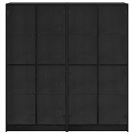 Висок шкаф 2 pcs Черния дъб 136 x 37 x 142 см Инженерно дърво