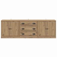 Скейдбордове с чекмедже 3 pcs Старо дърво 210 x 35,5 x 67,5 см