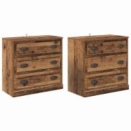 Скейдбордове с чекмедже 2 pcs Старо дърво 70 x 35,5 x 67,5 см