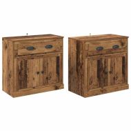 Скейдбордове с чекмедже 2 pcs Старо дърво 70 x 35,5 x 67,5 см