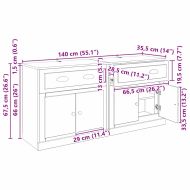 Скейдбордове с чекмедже 2 pcs Старо дърво 70 x 35,5 x 67,5 см