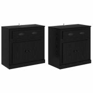 Скейдбордове с чекмедже 2 pcs Черния дъб 70 x 35,5 x 67,5 см