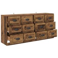 Скейдбордове с чекмедже 2 pcs Старо дърво 70 x 35,5 x 67,5 см