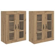 Стенни шкафове 2 pcs Дъб 69,5 x 34 x 90 см Инженерно дърво