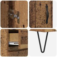 Висок шкаф Старо дърво 69,5 x 34 x 180 см Инженерно дърво