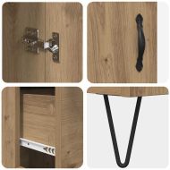 Висок шкаф с чекмедже Дъб 69,5 x 34 x 180 см Инженерно дърво