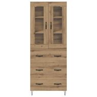 Висок шкаф с чекмедже Дъб 69,5 x 34 x 180 см Инженерно дърво