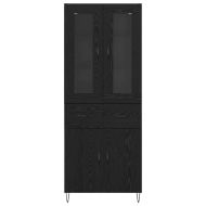 Висок шкаф Черния дъб 69,5 x 34 x 180 см Инженерно дърво