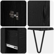 Висок шкаф Черния дъб 69,5 x 34 x 180 см Инженерно дърво