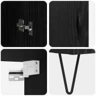 Висок шкаф Черния дъб 69,5 x 34 x 180 см Инженерно дърво