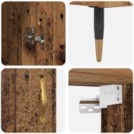 Висок шкаф Старо дърво 69,5 x 34 x 180 см Инженерно дърво