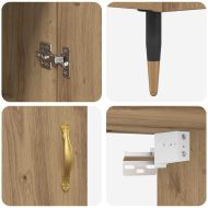 Висок шкаф Дъб 69,5 x 34 x 180 см Инженерно дърво