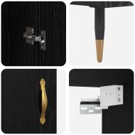 Висок шкаф Черния дъб 69,5 x 34 x 180 см Инженерно дърво