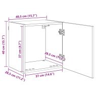 ТВ шкаф Монтиране на стена 4 pcs Черния дъб Инженерно дърво