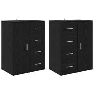 Скейдбордове с чекмедже Corona 2 pcs Черния дъб 59 x 39 x 80 см