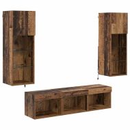 Стойки за телевизор 5 pcs Черния дъб 60 x 30 x 30 cm