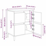 Скейдбордове 3 pcs Дъб 60 x 35 x 70 cm Инженерно дърво