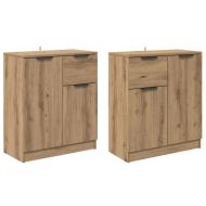 Скейдбордове 2 pcs Дъб 60 x 30 x 70 см Инженерно дърво