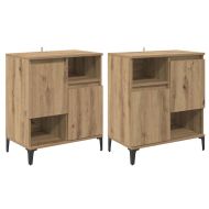 Скейдбордове 2 pcs Дъб 60 x 35 x 70 cm Инженерно дърво