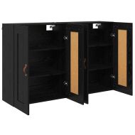Стенно монтиран шкаф 2 pcs Черния дъб 69,5 x 34 x 90 см