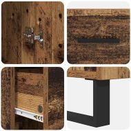 Висок шкаф Старо дърво 34,5 x 34 x 180 см Инженерно дърво