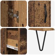 Висок шкаф Старо дърво 69,5 x 34 x 180 см Инженерно дърво