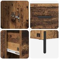 Висок шкаф Старо дърво 34,5 x 34 x 180 см Инженерно дърво