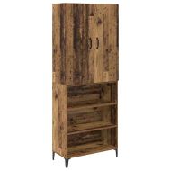 Висок шкаф Старо дърво 69,5 x 34 x 180 см Инженерно дърво