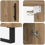 Висок шкаф Дъб 34,5 x 34 x 180 см Инженерно дърво